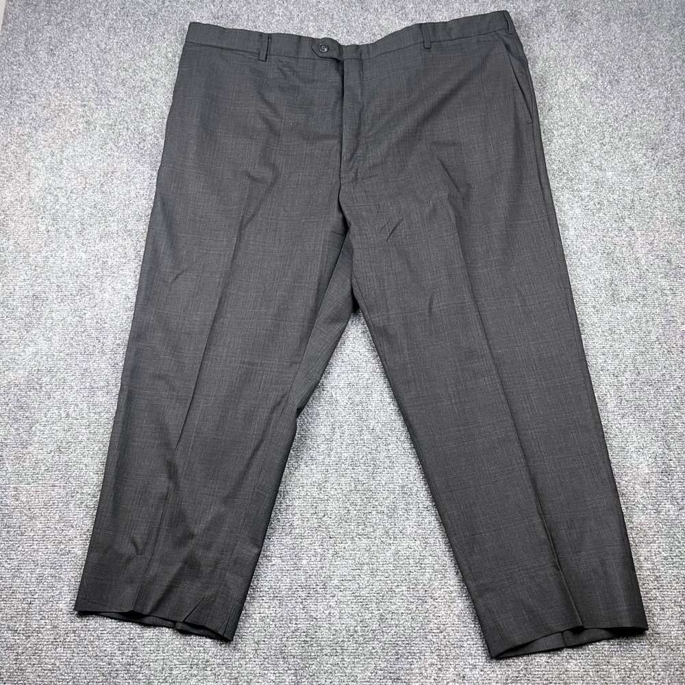 Jos A Bank Grey Glen Plaid Lanificio T.G. Di Fabio 130's 2 Piece Suit 50r 46x25 - Picture 10 of 16